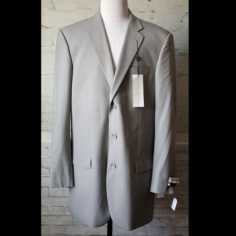 Emanuel Ungaro Gray Men's Suit Jacket 46XL XLONG